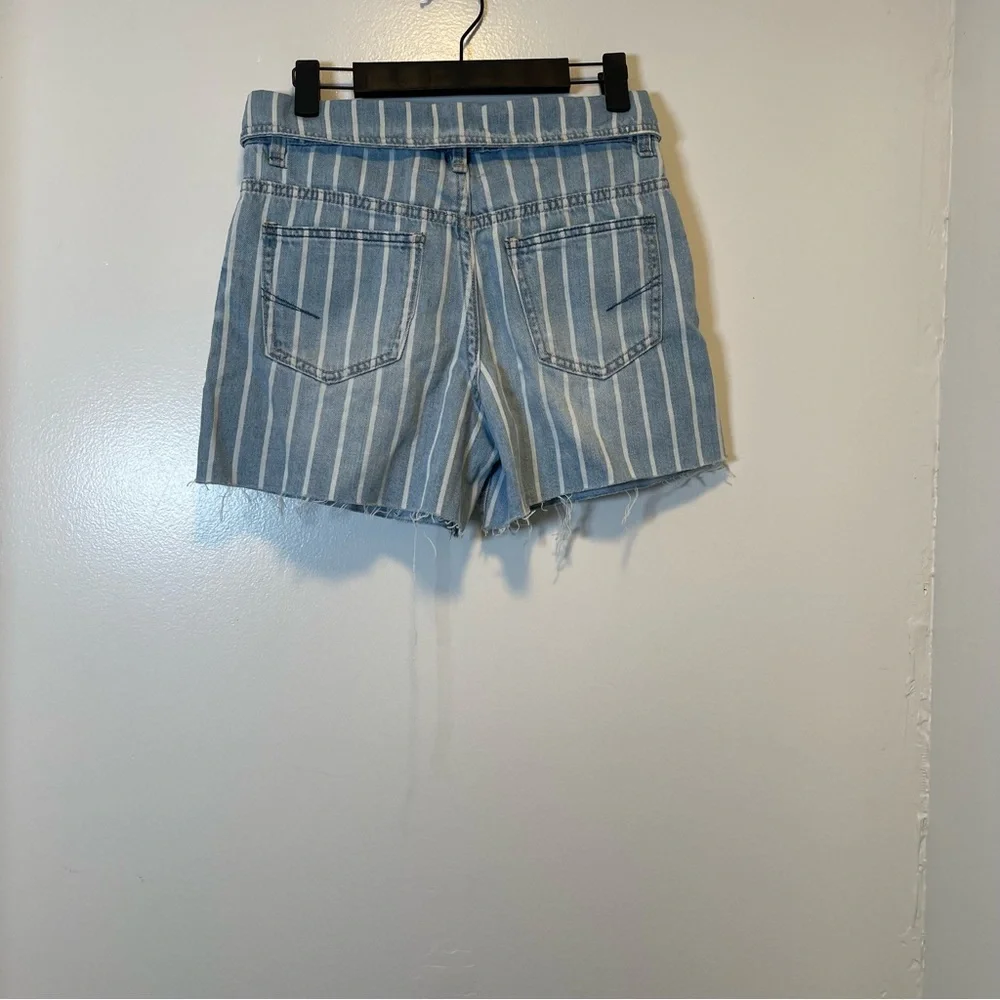Habitual girl striped denim fold over shorts size 14‎